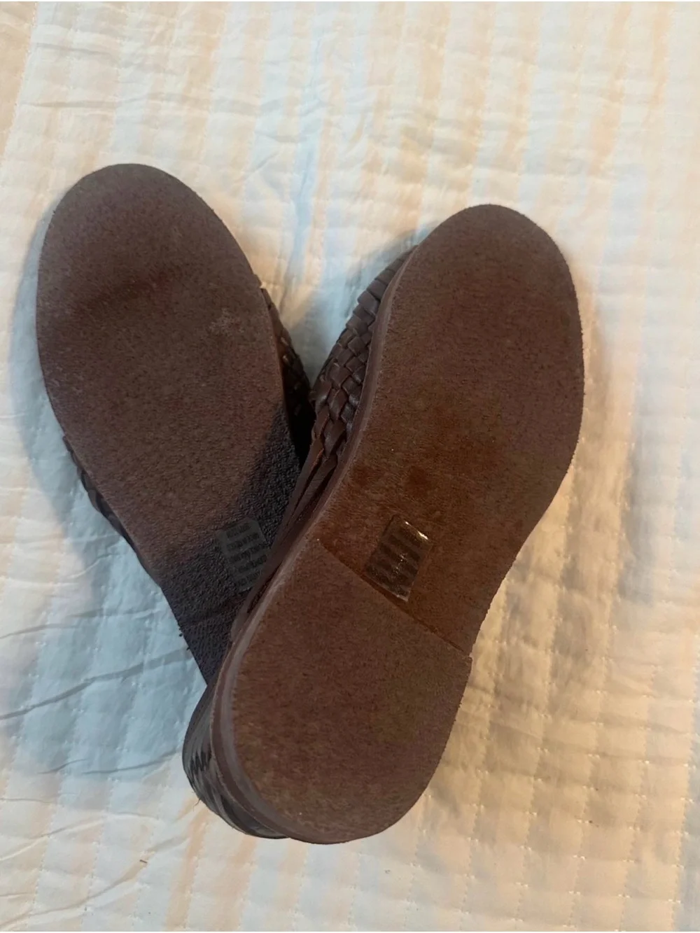 Steve Madden Brown Woven Leather Slip-On Loafers